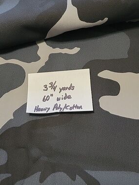 Black And Gray Camo Fabric
